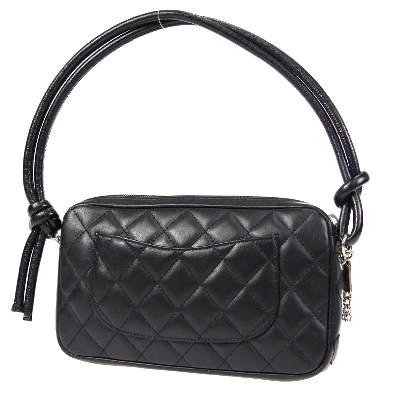 CHANEL Cambon Ligne Handbag Black Calfskin