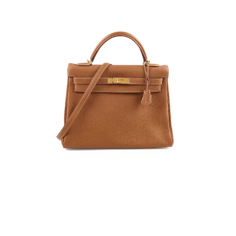 Hermes Kelly 32 Togo Gold A Stamp