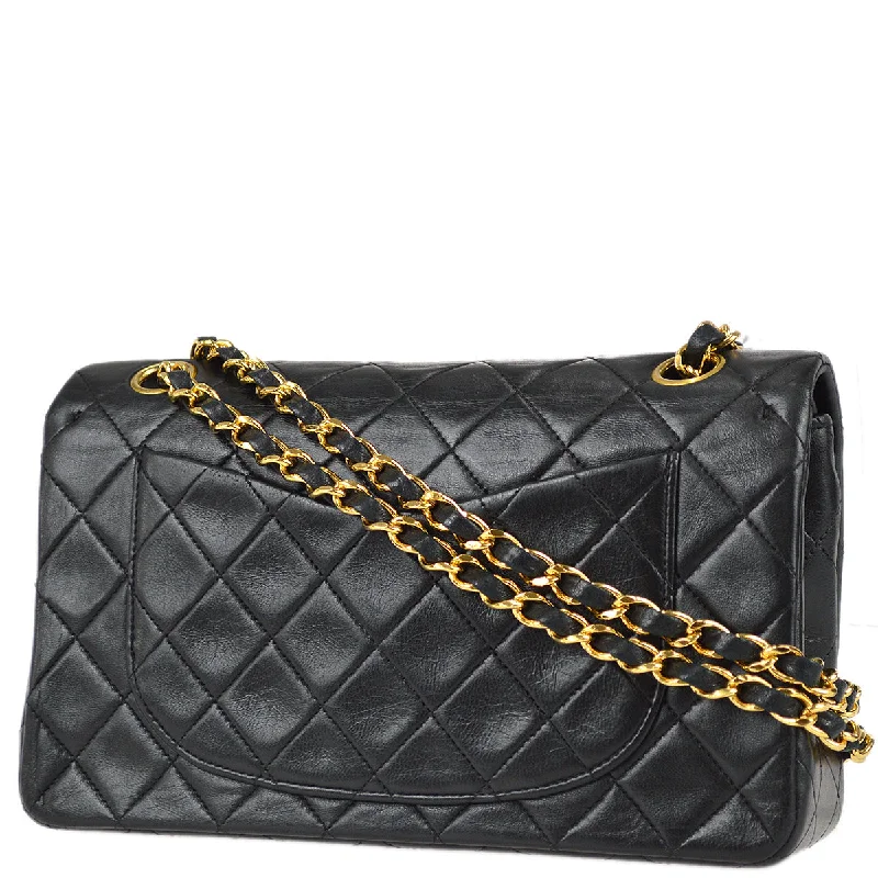 Chanel Black Lambskin Small Classic Double Flap Bag