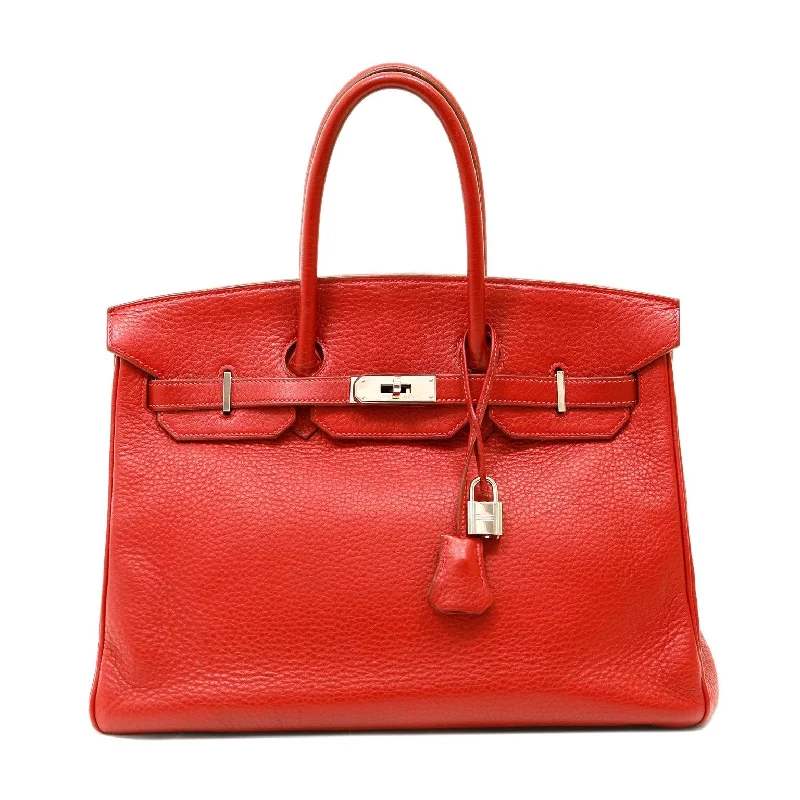 Hermès 35cm Vivid Red Togo Birkin w/ Palladium Hardware