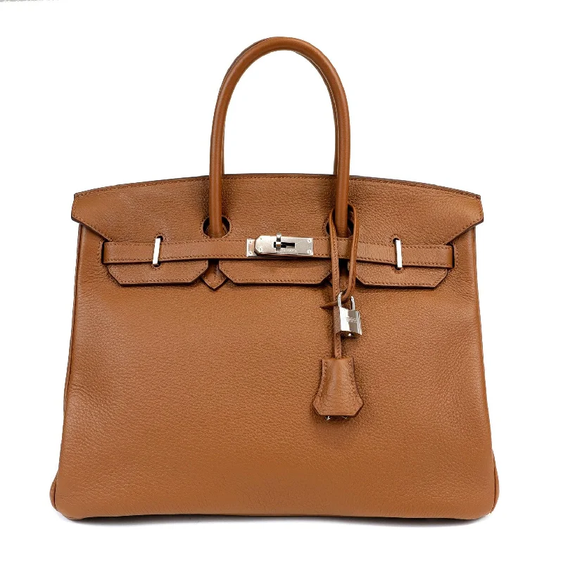 Hermes 35cm Bronze D'Ore Togo Birkin w/ Palladium Hardware