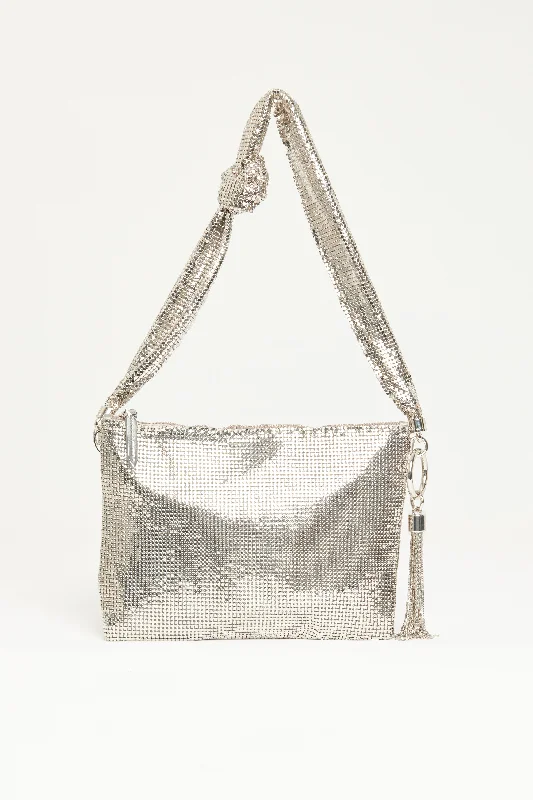 Silver Mesh Chainmail Preowned Callie Shoulder Bag