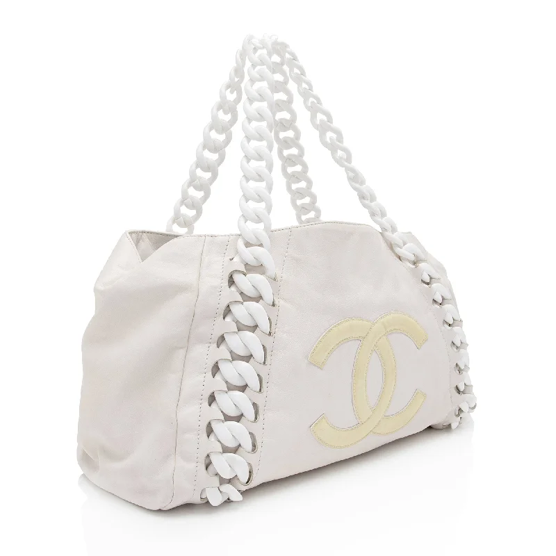 Chanel Calfskin Modern Chain CC Large Tote (SHF-ovDAqu)