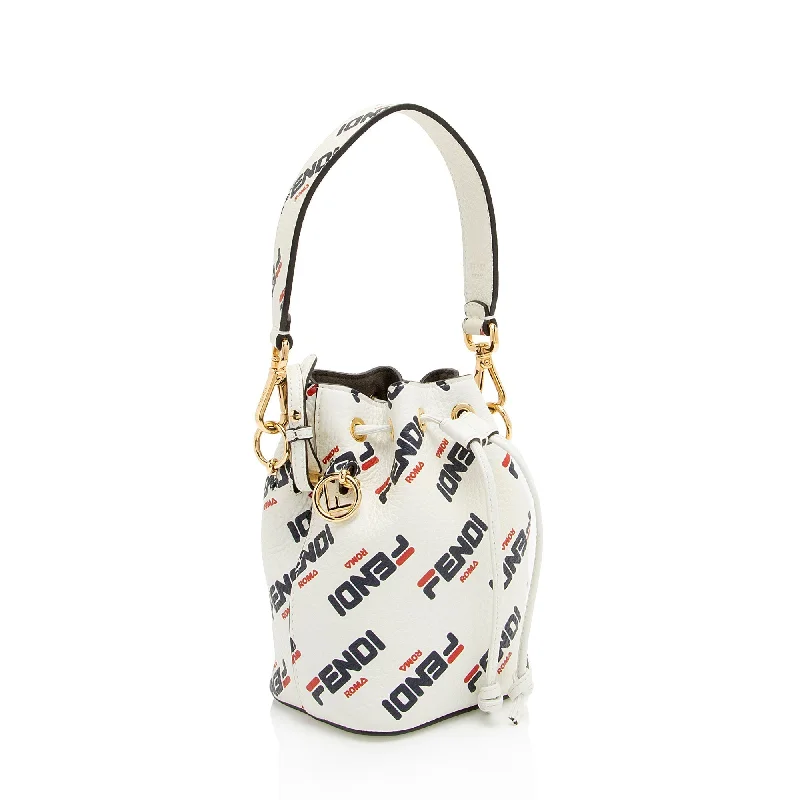 Fendi x Fila Calfskin Mania Mon Tresor Mini Bucket Bag (SHF-VVBQ5M)