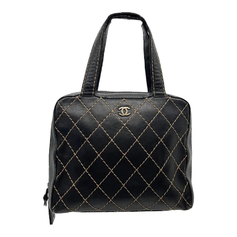 Chanel Black Quilted Wild Stitch Handbag