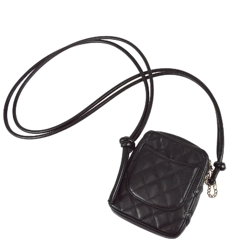 Chanel Cambon Ligne Shoulder Bag Black Calfskin