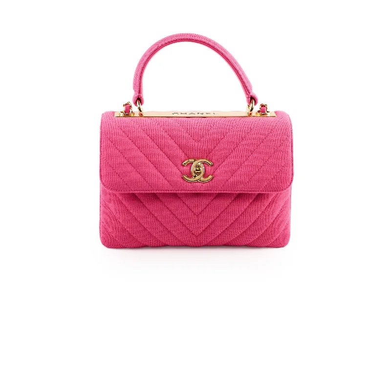 Chanel Trendy CC Small Canvas Pink Chevron -