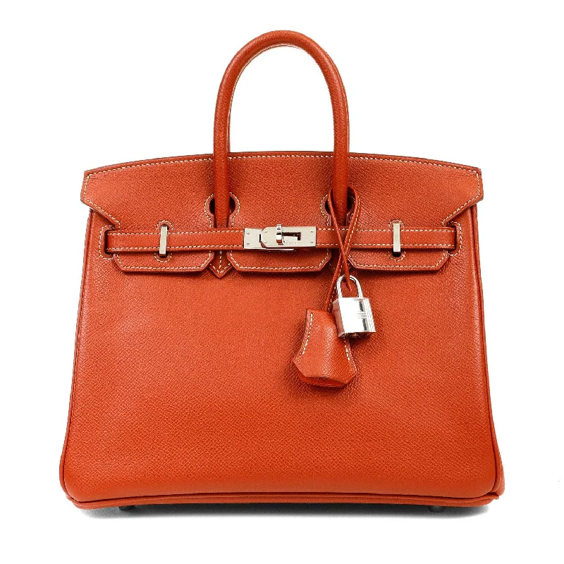 Hermès Birkin 25cm Bi Epsom Rust/Orange w/ Stitching  w/ Palladium Hardware