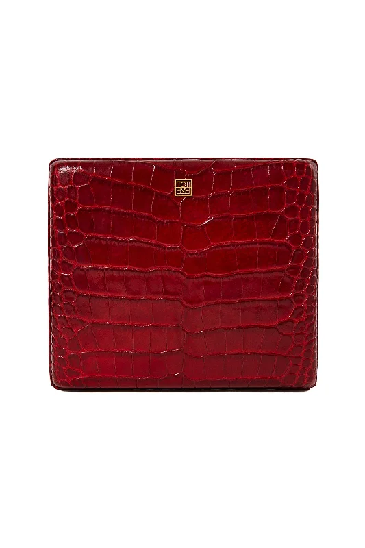 Red croco evening clutch