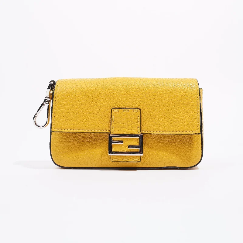 Fendi Womens Micro Baguette Yellow