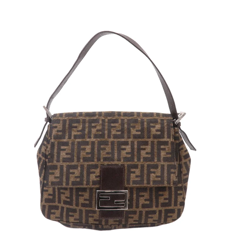 FENDI Zucca Canvas Leather Shoulder Bag 26325