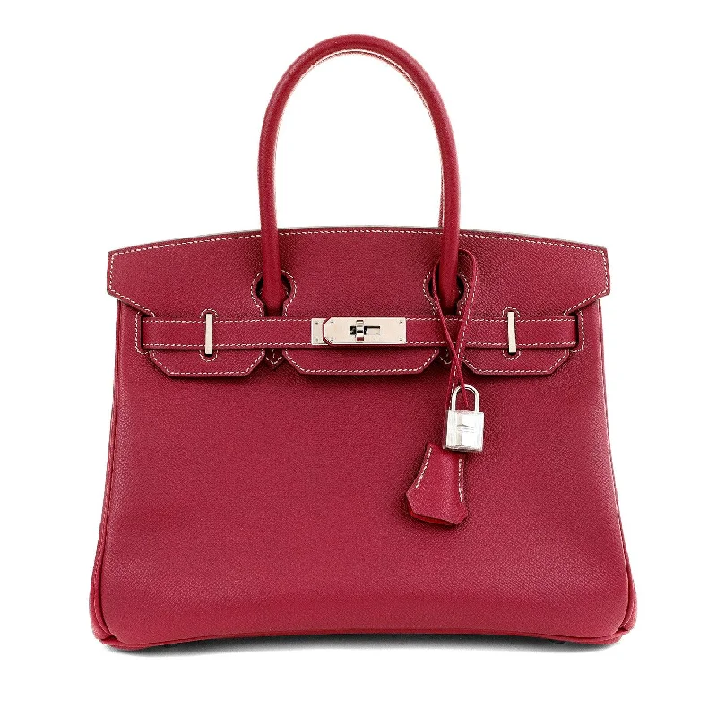 Hermes 30cm Rose Tyrien Epsom Candy Collection Birkin w/ Palladium Hardware