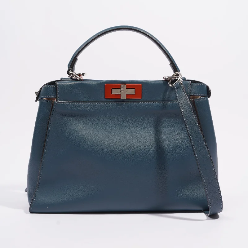 Fendi Womens Peekaboo Navy Medium