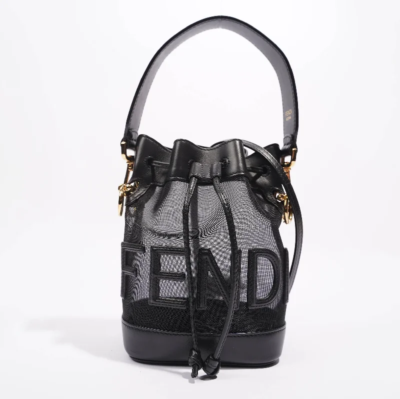 Fendi Womens Mon Tresor Mini Bag Black