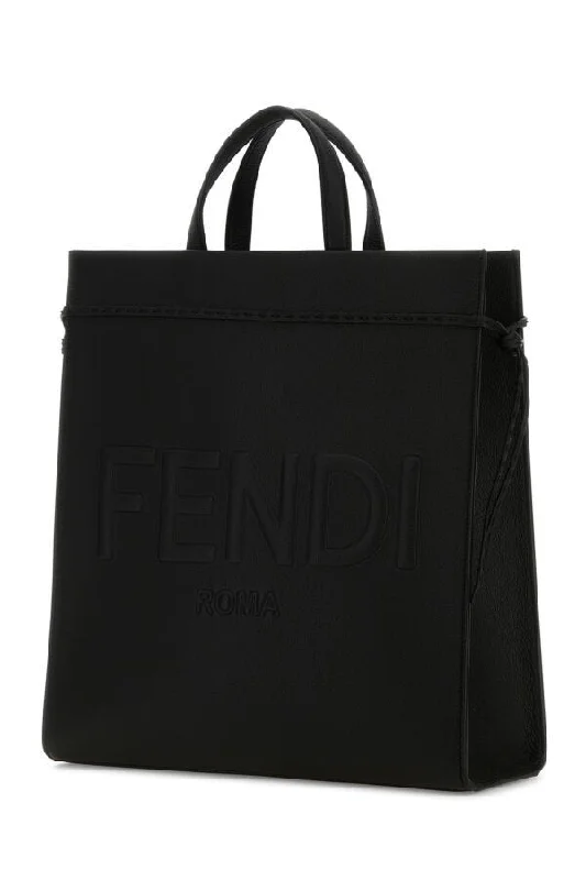 Fendi Man Black Medium Go To Shopper Shopping Bag