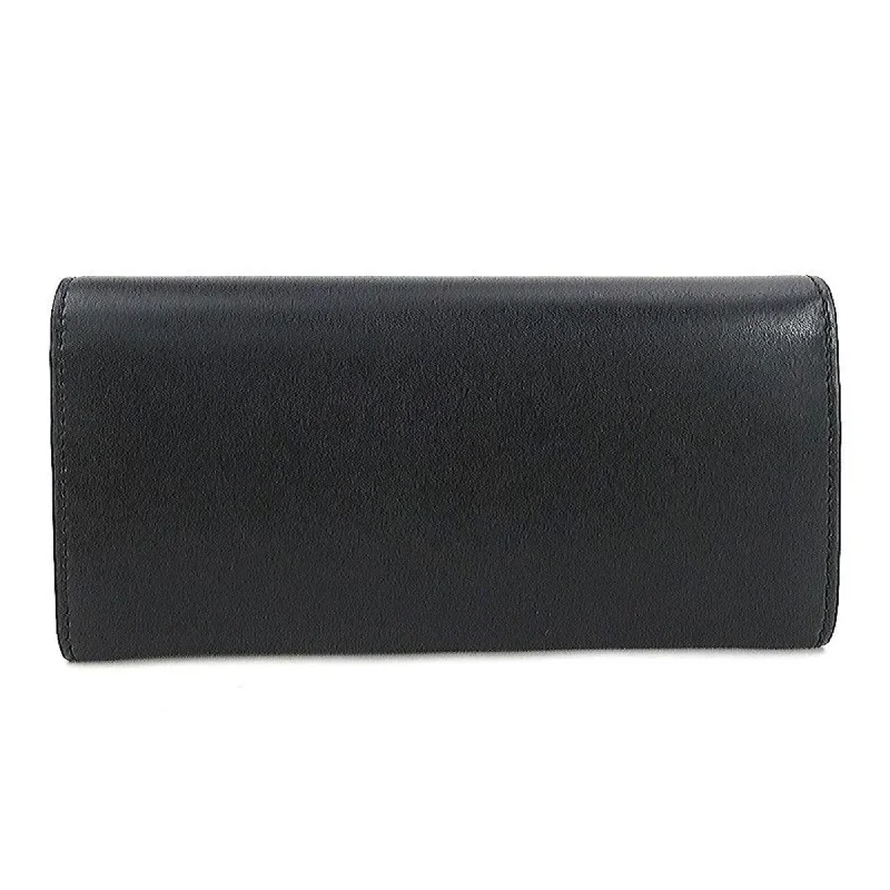 FENDI Long Wallet F's Leather Black Ladies 8M0251・A0KK