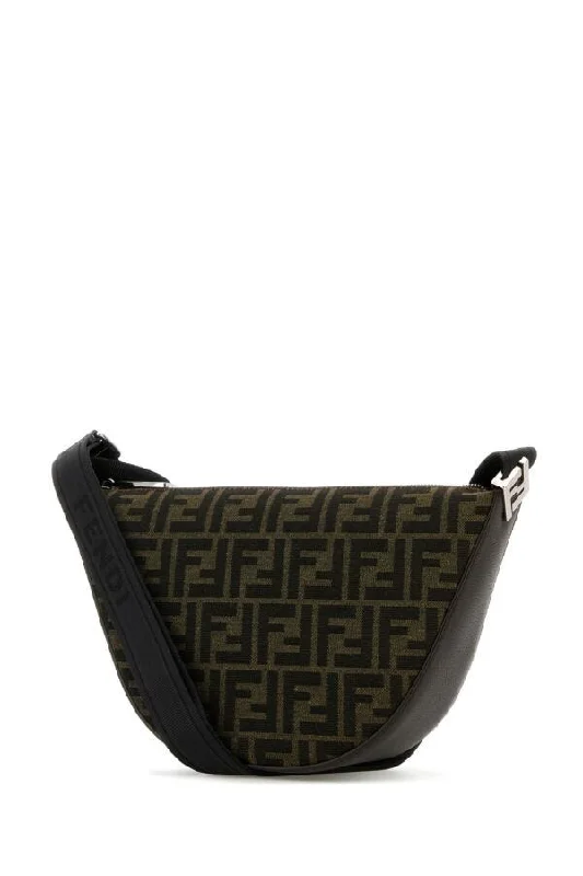 Fendi Man Embroidered Jacquard Small Fendi Melon Crossbody Bag