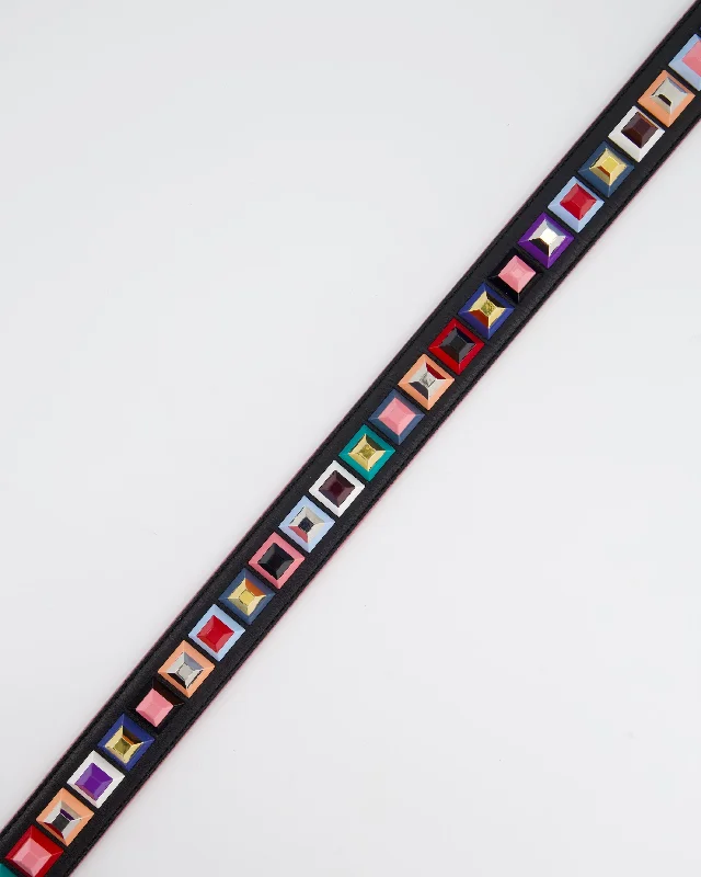 Fendi Multi-Colour Long Bag Strap with Spike Detail