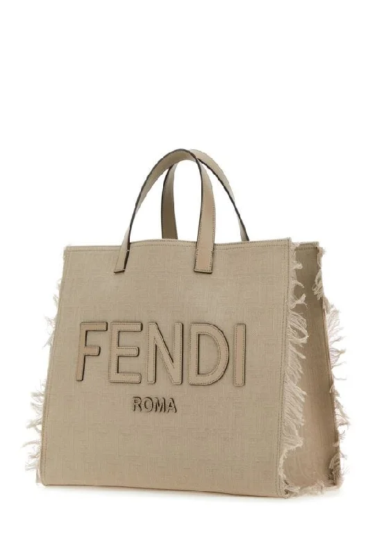 Fendi Man Embroidered Jacquard Shopping Bag