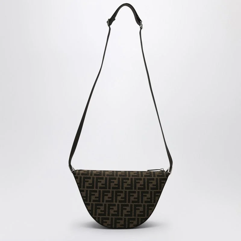 Fendi Melon Small Bag In Brown Ff Jacquard Men