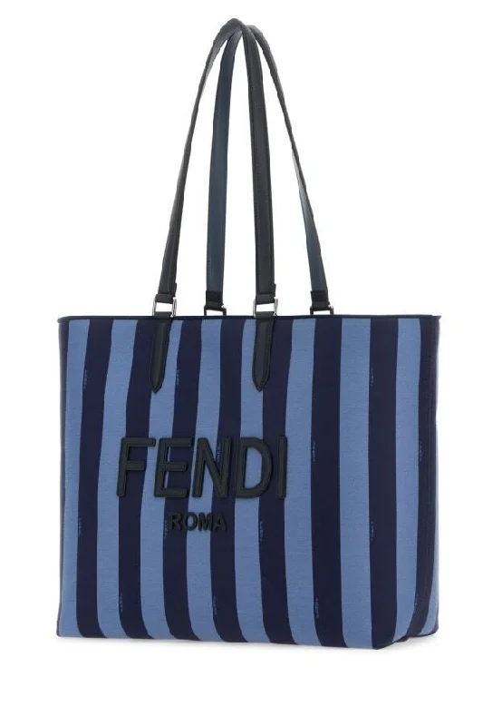 Fendi Man Embroidered Canvas Go To Shopping Bag