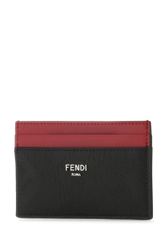 Fendi Man Two-Tone Leather Card Holder