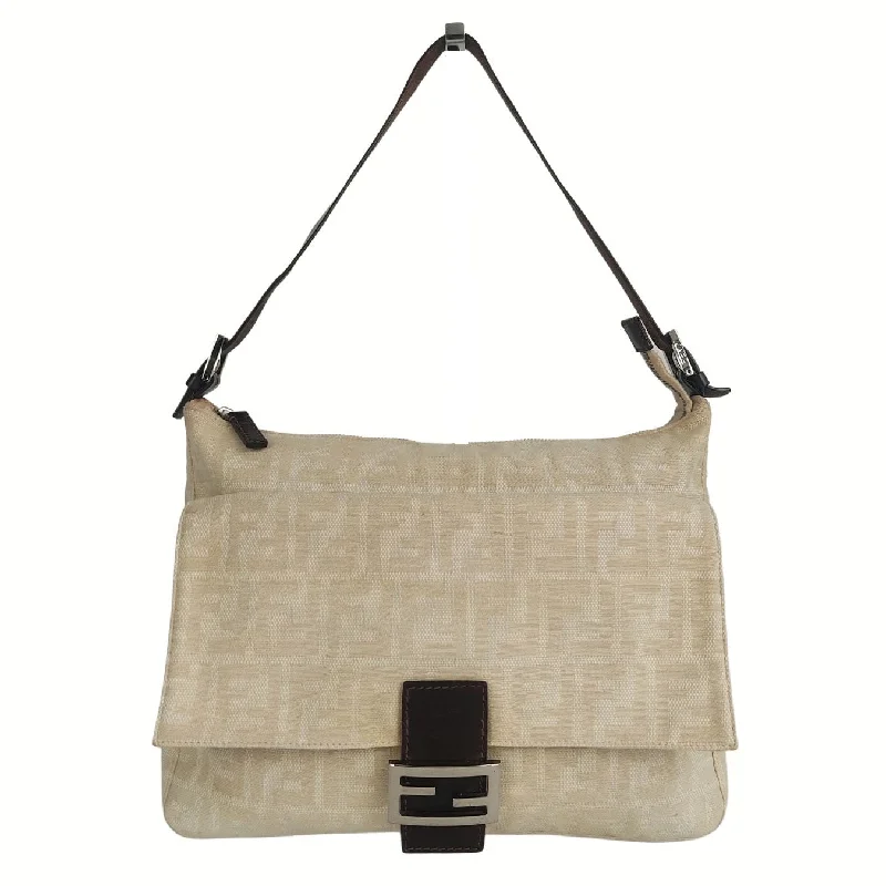 FENDI Mamma shoulder bag in beige monogram canvas